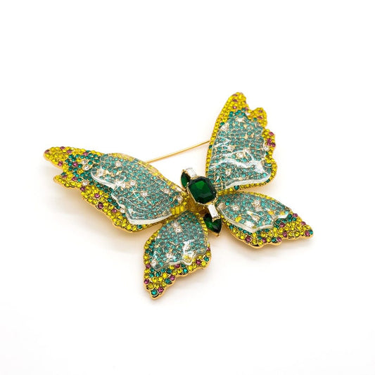 Exquisite Butterfly Brooch – Green Spring Design for Elegant Party Accessories