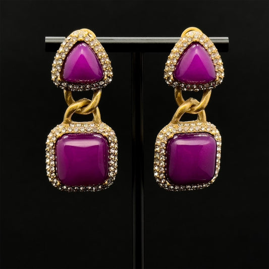 Romantic Vintage Deco & Art Deco Love Earrings: Heart-Shaped, Lock Design & 520 Earrings for Birthday Gifts