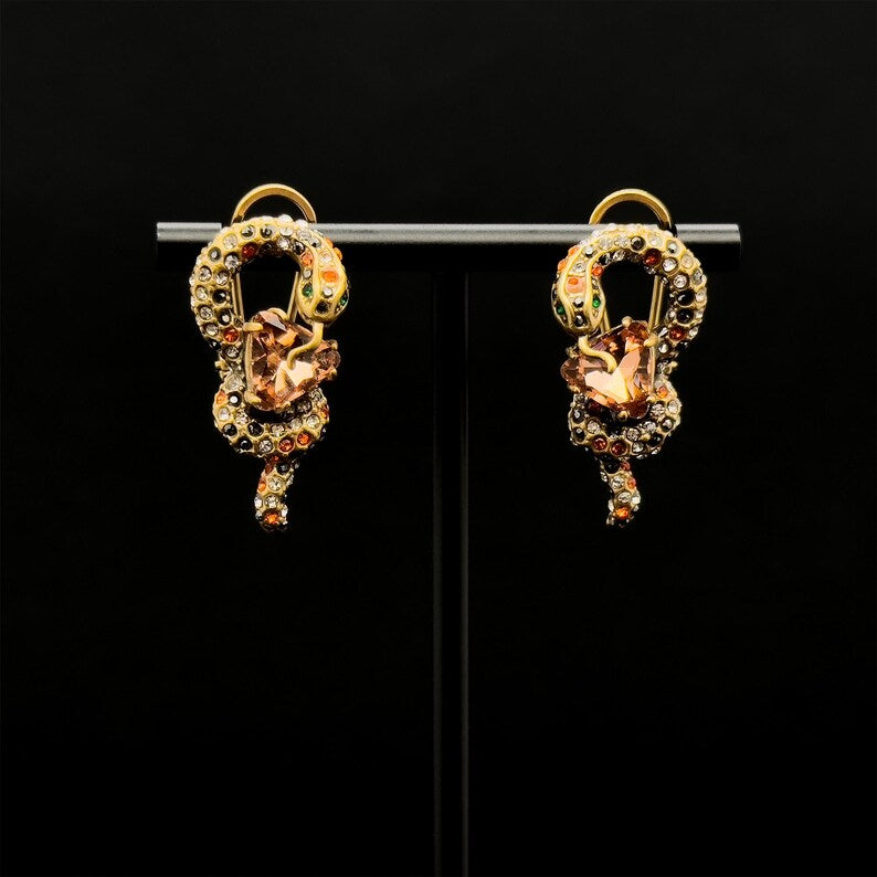Chic Retro Deco & Art Deco Earrings, Unique Snake, Ethnic & Tribal Designs for Summer Style