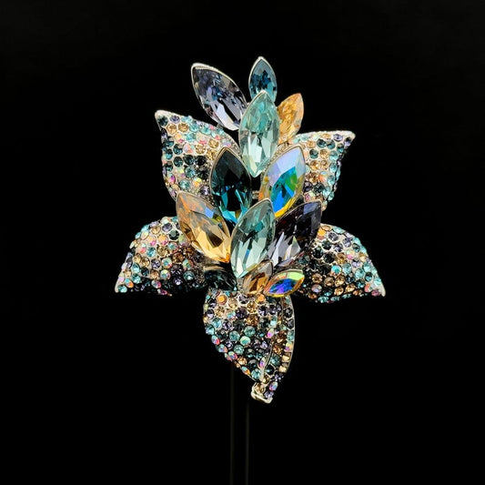 Luxury Crystal Flower Brooch – Fashionable Bouquet Design for Parties, Birthdays & Elegant Gifts